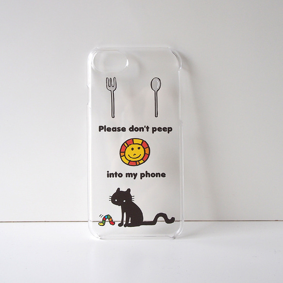 iPhone透明保護殼【黑貓和太陽】#兼容iPhone15 第4張的照片