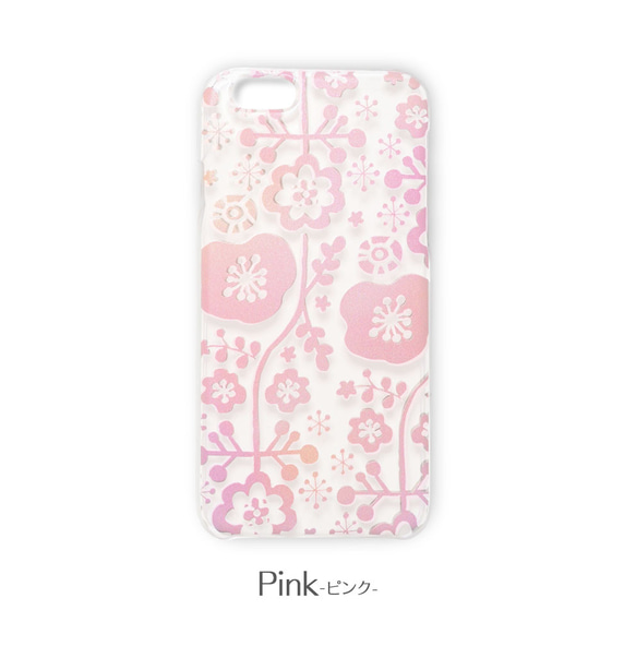 iPhone系クリアケース／花もよう #iPhone16対応 4枚目の画像