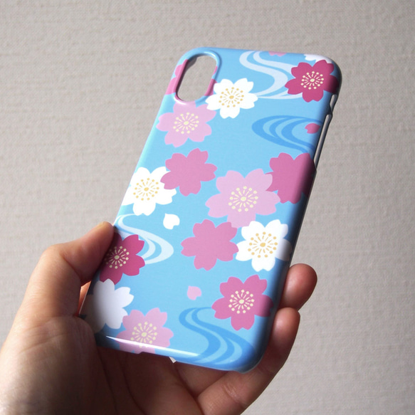 櫻花與流水iPhone手機殼 第2張的照片