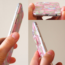 iPhoneクリアケース／春待ちパステルフラワー＊Pink #iPhone15対応 3枚目の画像