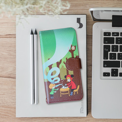 森の茶会の手帳型スマホケース #iPhoneXs対応 7枚目の画像