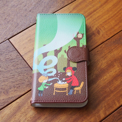 森の茶会の手帳型スマホケース #iPhoneXs対応 8枚目の画像