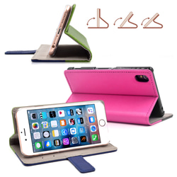 [促銷/每種顏色限售 1 件] 雙色長肩帶筆記本型智能手機保護殼 &lt;iPhone11/AQUOS R5G&gt; 第5張的照片