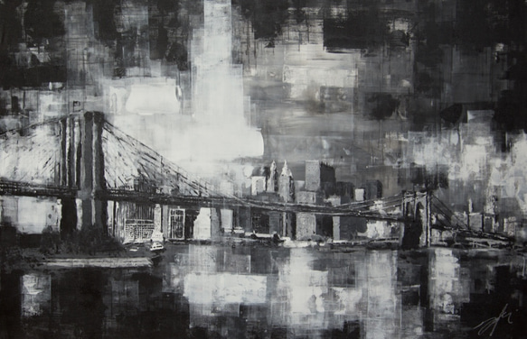 New York city scape composition #8 / ニューヨークのスプレーアート作品 3枚目の画像