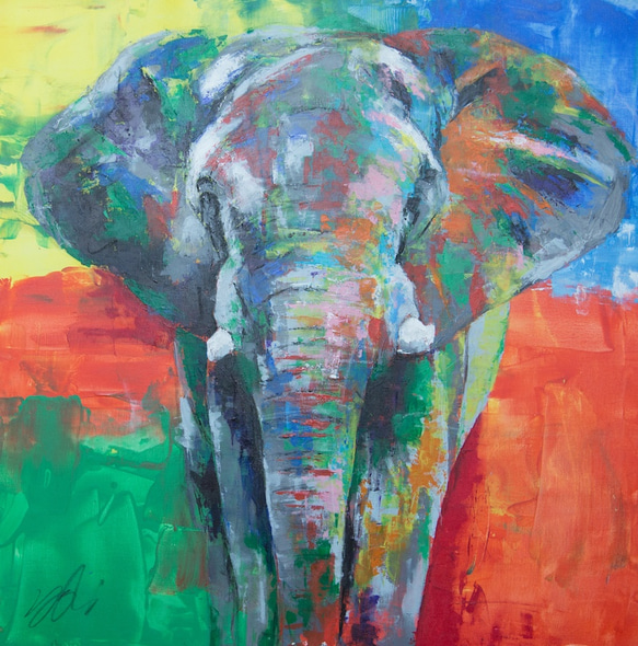 elephant / animal canvas paint 第1張的照片