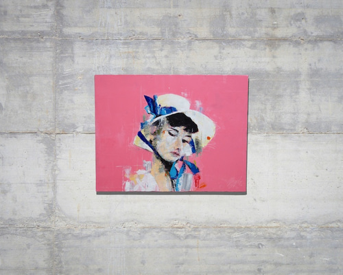 売り切れる前に❗️　【テクスチャーアート】スプレーアート　抽象絵画　現代アート インテリアの為に制作されたオードリーヘップバーンのポートレート抽象