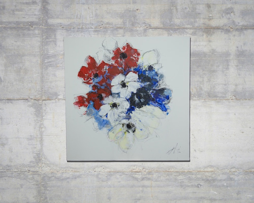 flower garden＊10号キャンバス　絵画　原画　風景画　花　植物 flower garden＊10号キャンバス絵画原画風景画春大きい