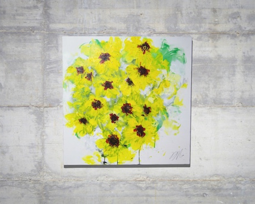 Flower / 花のキャンバス絵画 スプレーアート作品 絵画 TOMOYA