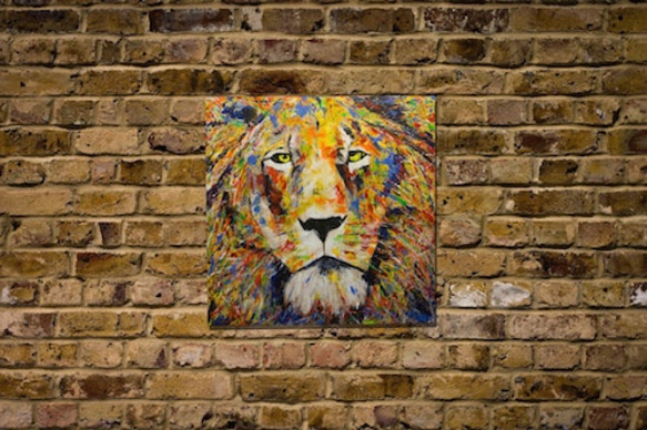 LION animal canvas art 第1張的照片
