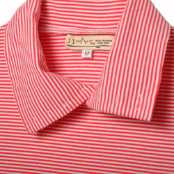 高領開釦長袖條紋上衣-紅/藍/黑-3色 第7張的照片