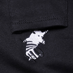 ドロップフード付きセーターゼブラ刺繍、キリン、ダンボプリントキャップTEE  - ロイヤルブルー/グレー/ブラック 10枚目の画像