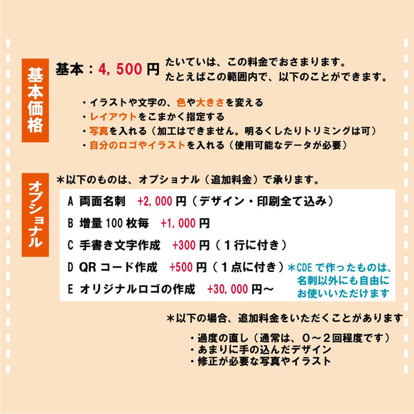 【送料無料】オーダーメイド名刺（キャラクター入り） 5枚目の画像