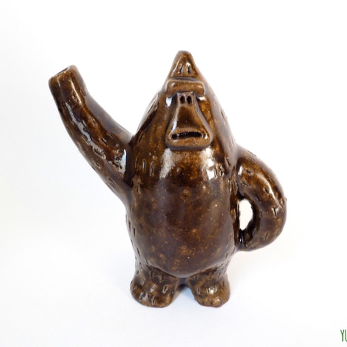 飴色ゴリラの花瓶/Color Gorilla Vase(brown) 一輪挿し・花瓶・花器 YU