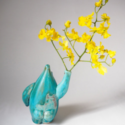 ターコイズゴリラの花瓶1/Color Gorilla Vase(turquoise blue1) 5枚目の画像