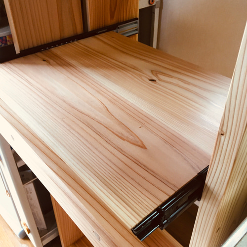 杉無垢板のレンジ台 オーダー自由 棚・シェルフ・ラック CHISEL&WOOD