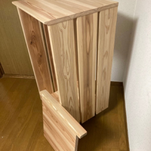 無垢板レンジ台】天然木・収納棚・サイドキャビネット・手作り高級