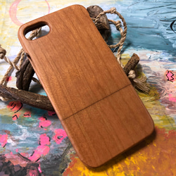 【無地】天然木製素材 ウッド 木製 彫刻 iPhone8ケース iPhone7ケース　iPhoneSE2 2枚目の画像