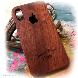 【新なし】100％ 天然木製素材 ウッド 木製 彫刻 iPhoneX / iPhoneXS ケース 2枚目の画像