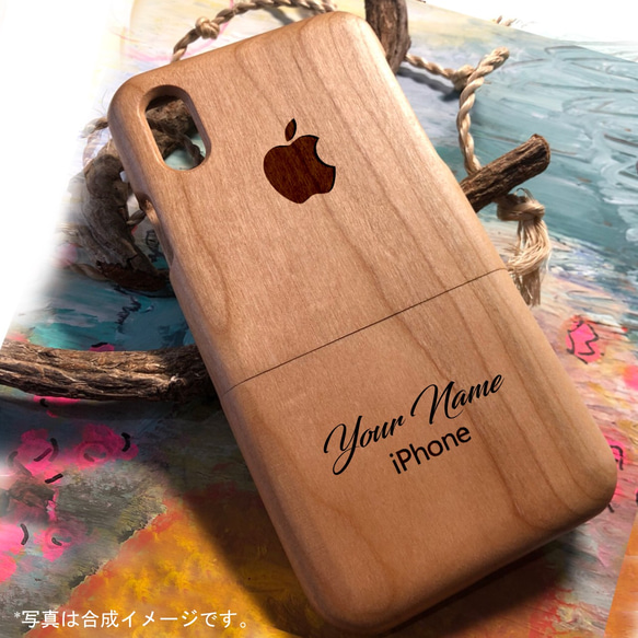 【旧】数量限定復活！天然木製素材 ウッド 木製 iPhoneケース 2枚目の画像