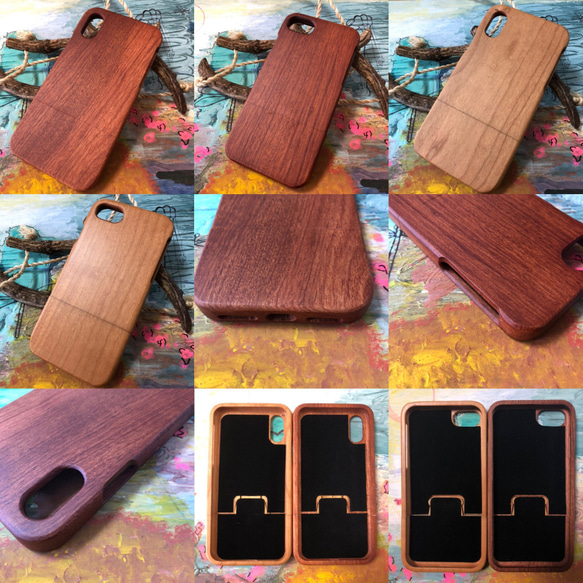 【木製iPhoneケース】 写真画像送るだけ あなただけの オーダーメイド デザイン彫刻 木製iPhone ケース 5枚目の画像
