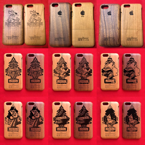 【木製iPhoneケース】 写真画像送るだけ あなただけの オーダーメイド デザイン彫刻 木製iPhone ケース 6枚目の画像