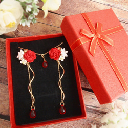 Red Rose Coffret ~Pierce ver.~ (Tsumami work *Made to order) 第1張的照片