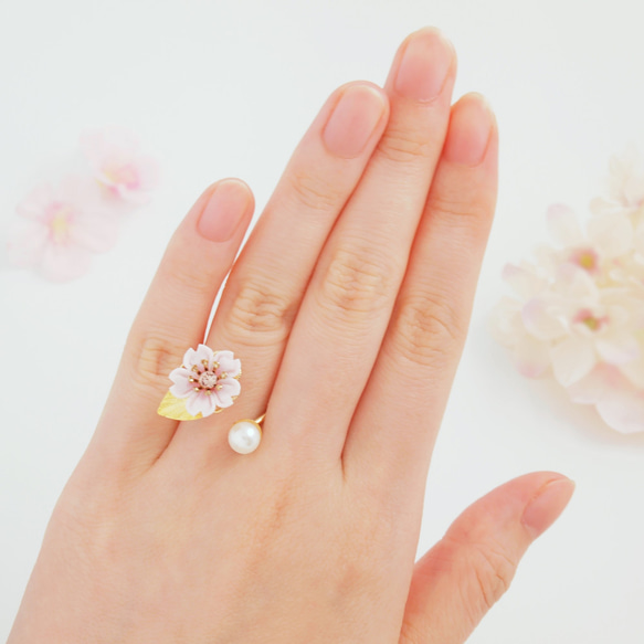 櫻花戒指～花宴～（Tsumami Craft *定制） 第3張的照片