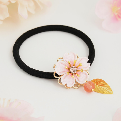 つまみ細工♡桜♡ベビーヘアクリップ ヘアゴム