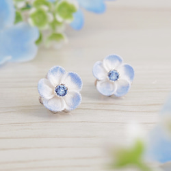 Nemophila 耳環（Tsumami Work *定制） 第1張的照片