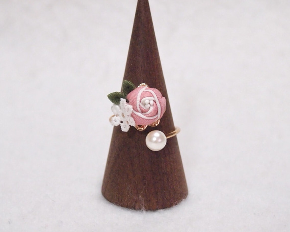 玫瑰戒指（Tsumami 作品 * 定制） 第4張的照片
