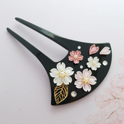 盛開的櫻花 kanzashi（Tsumami 作品*定制） 第1張的照片