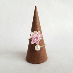 繡球花旋律戒指（Tsumami作品*定制） 第3張的照片