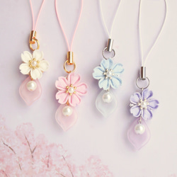 ⟪所有 9 種顏色⟫ 櫻花和花瓣錶帶（Tsumami 作品 *定制） 第1張的照片