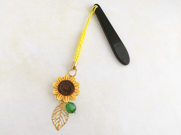⟪共2種⟫ 向日葵手環裝飾（Tsumami工藝品*定制） 第1張的照片
