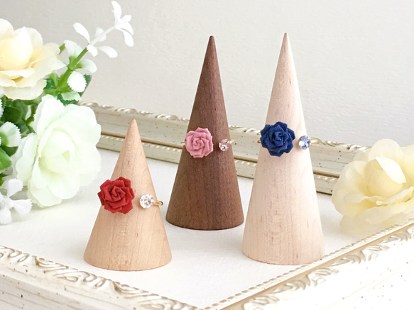 Classic rose and reflet ring (Tsumami work *Made-to-order) 第1張的照片