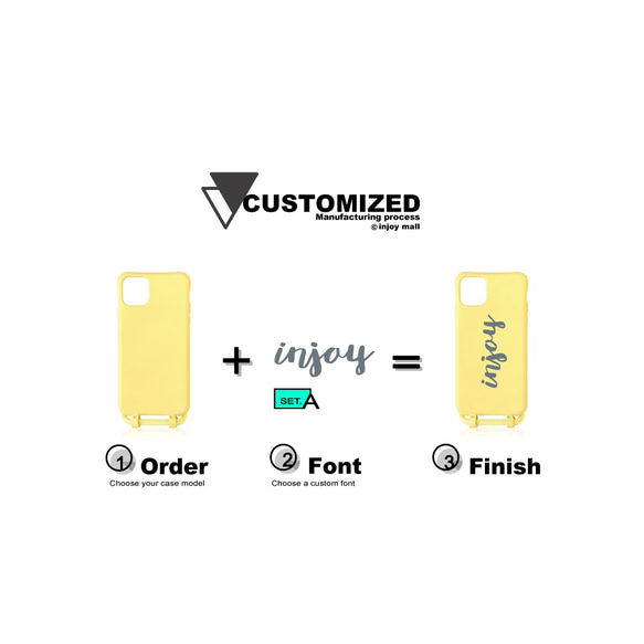 iPhone 11/11max/SE2/12/12mini 客製化 英文字母 黃色 二合一 防摔 背繩 手機殼 第6張的照片