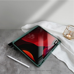 iPad case 12.9/Air5/iPad 9/mini 6 系列Smart cover皮革平板保護 晨靜的森林 第3張的照片