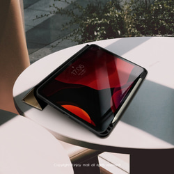 iPad case 12.9/Air5/iPad 9/mini6 附筆槽 皮革平板保護 柔光暮秋 第2張的照片