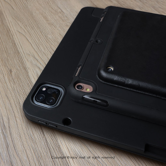 iPad case 12.9/Air5/iPad 9/mini6 附筆槽 皮革平板保護 柔光暮秋 第6張的照片