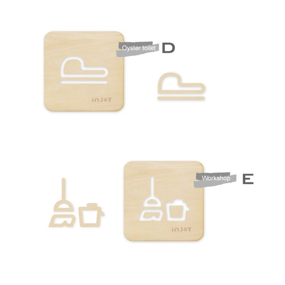 木片質感Toilet標示牌 (化妝室標示牌 男女廁所指示牌) FALLinFALL17生活雜貨** 第10張的照片