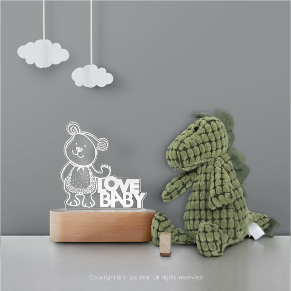Creema Practical Tanaba Lover Gift / Bear 3D Night Light（癒しの暖かい贈 3枚目の画像
