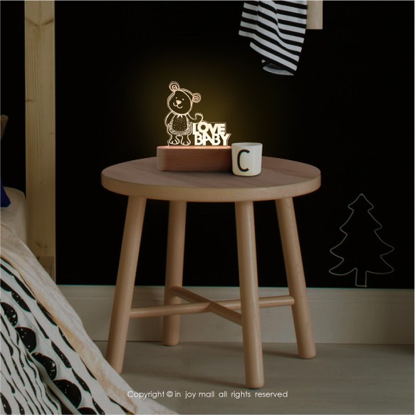 Creema Practical Tanaba Lover Gift / Bear 3D Night Light（癒しの暖かい贈 4枚目の画像