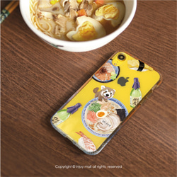 iPhone 13 / 11max / SE2 / 12 / 12miniレッサーパンダ食べラーメン耐衝撃性シャイニーフォンケー 5枚目の画像