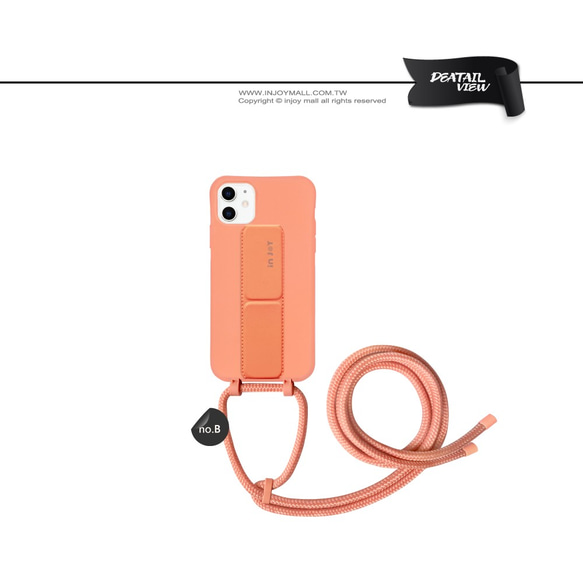 iPhone 13 / SE2 / 12pro取り外し可能なアーバンベーシックモーニングライトオレンジバックストラップ耐衝撃電話 5枚目の画像