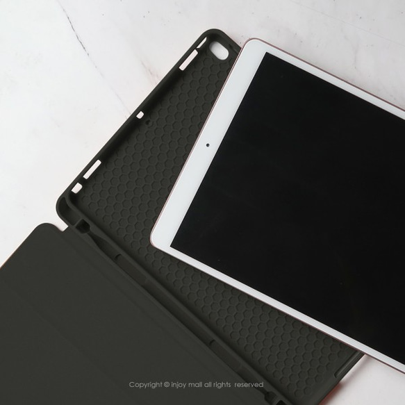 iPad case 12.9/Air4/iPad 9/mini 6 系列Smart cover皮革平板保護套 大理石 第4張的照片