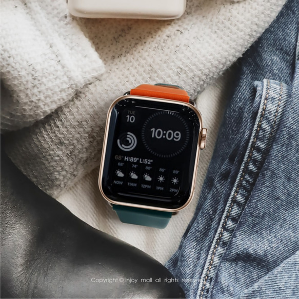 Apple Watch series 1 2 3 4 5 6 撞色炫彩 真皮錶帶 第7張的照片