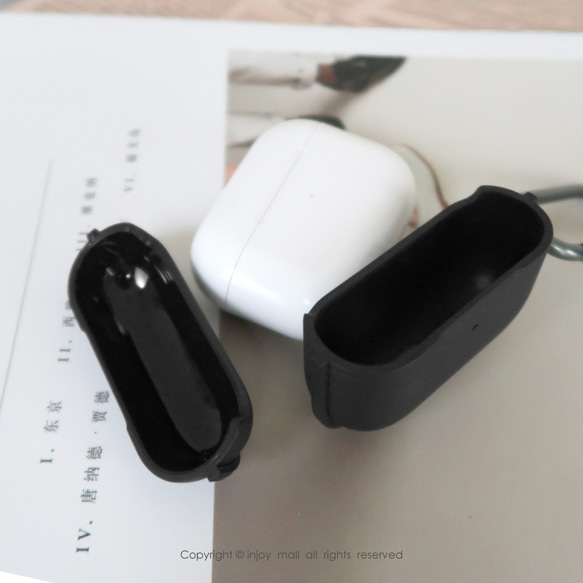 AirPods / AirPods Pro 優雅山茶花 保護套 TPU收納盒 附掛勾 第4張的照片