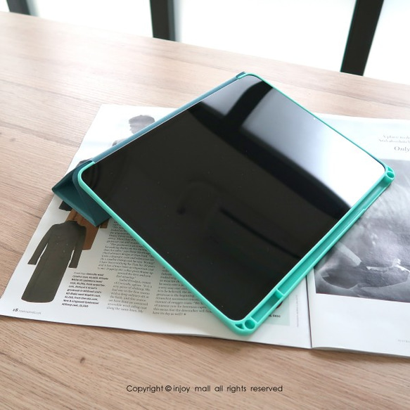 iPad case 12.9/Air4/iPad 9/mini 6 Smart cover皮革平板保護套 度假噗噗 第5張的照片