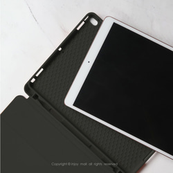 iPad case 12.9/Air4/iPad 9/mini 6 系列Smart cover皮革平板保護套 優雅山茶花 第4張的照片
