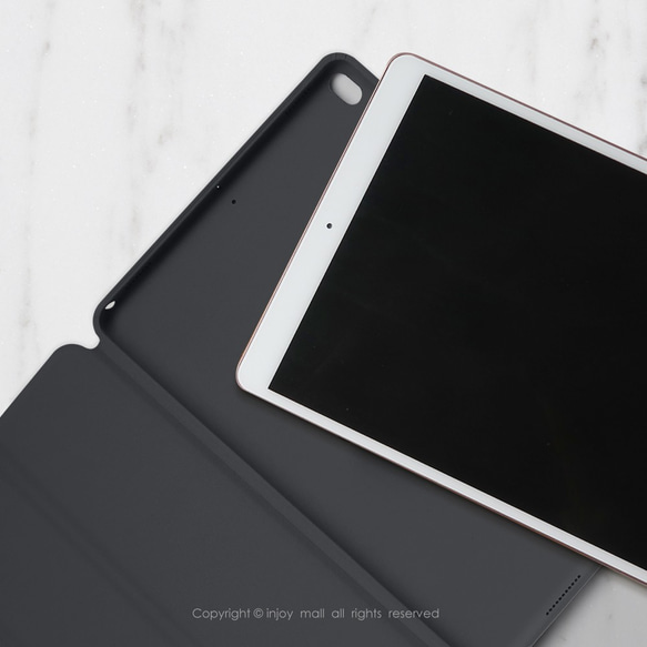iPad case 12.9/Air4/iPad 9/mini  系列Smart cover皮革平板保護套 柔白香氛花朵 第5張的照片